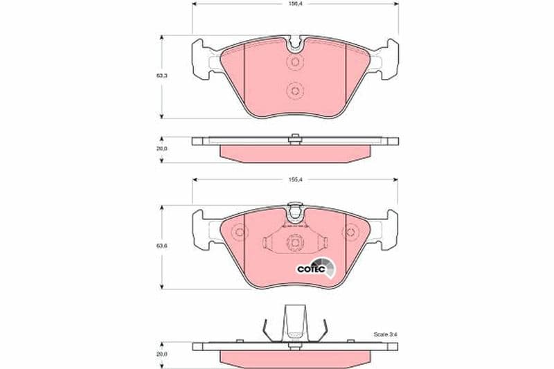 set placute frana,frana disc TRW COTEC GDB1577