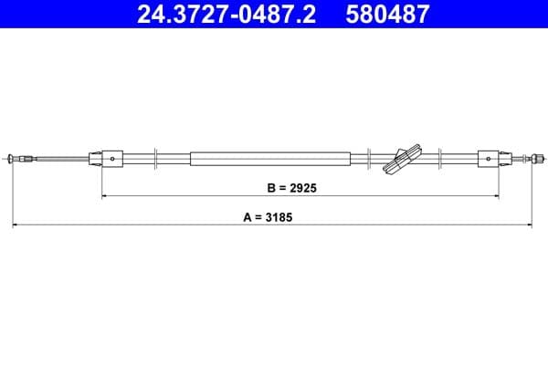 Cablu, frana de parcare ATE 24.3727-0487.2