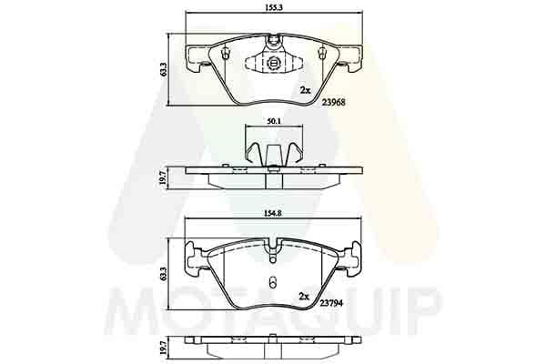set placute frana,frana disc MOTAQUIP LVXL1291