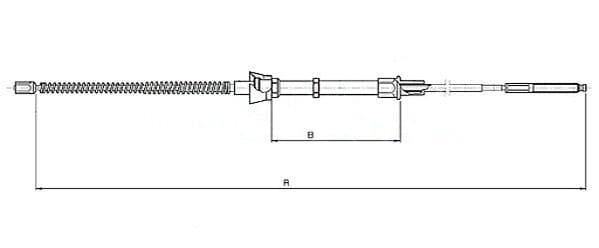 Cablu, frana de parcare METZGER AUTOTEILE 10.7136