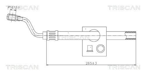 Furtun hidraulic, sistem de directie TRISCAN 8516 11042