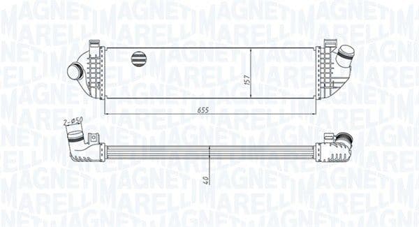 Intercooler, compresor MAGNETI MARELLI 351319204370