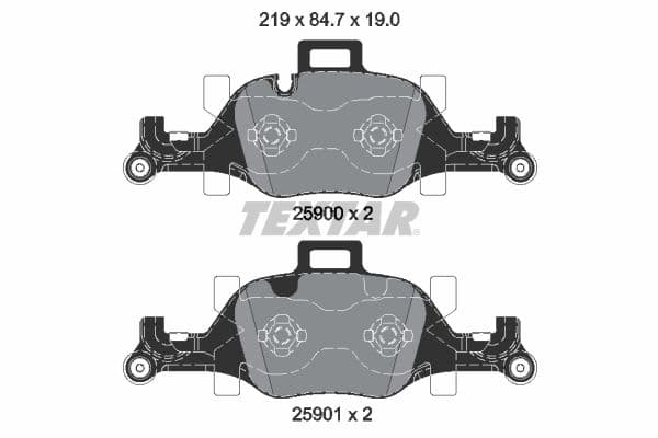set placute frana,frana disc TEXTAR 2590001