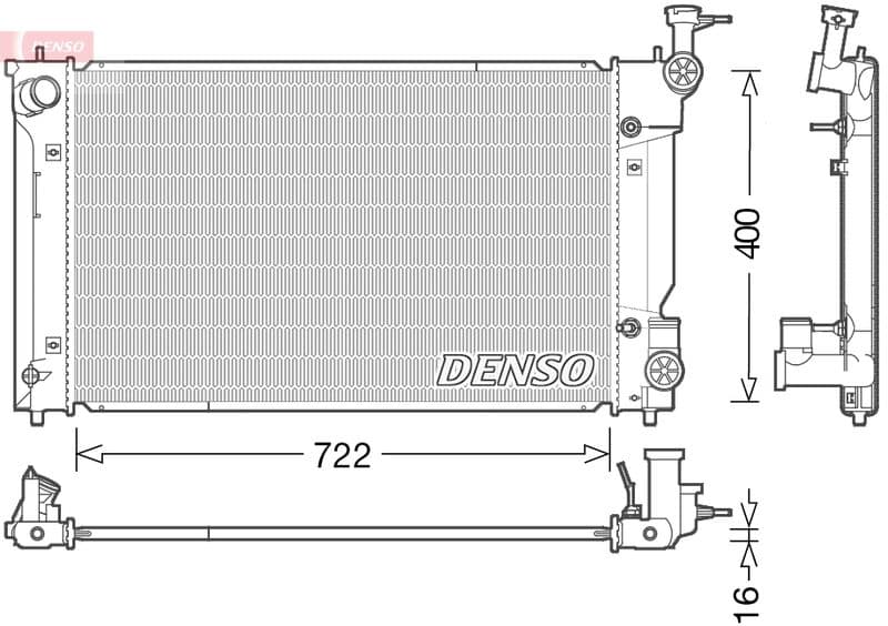 Radiator, racire motor DENSO DRM50098