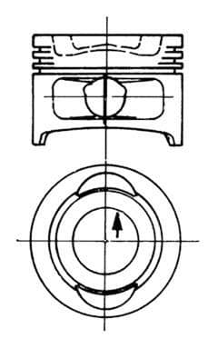 Piston KOLBENSCHMIDT 90129700