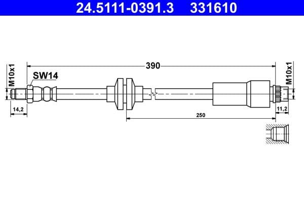 Furtun frana ATE 24.5111-0391.3