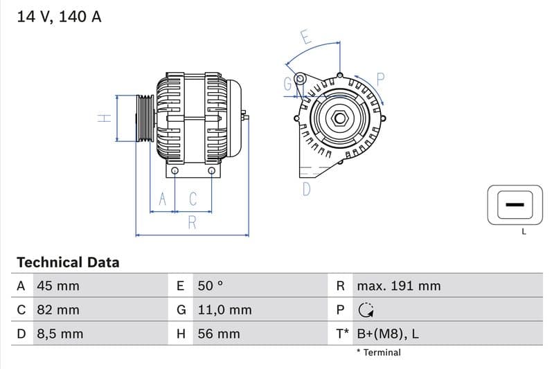 Generator / Alternator BOSCH 0 986 042 840