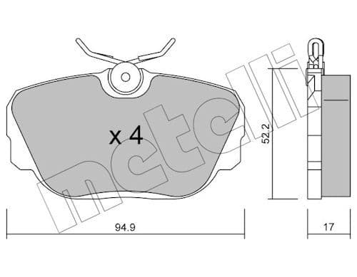 set placute frana,frana disc METELLI 22-0042-0