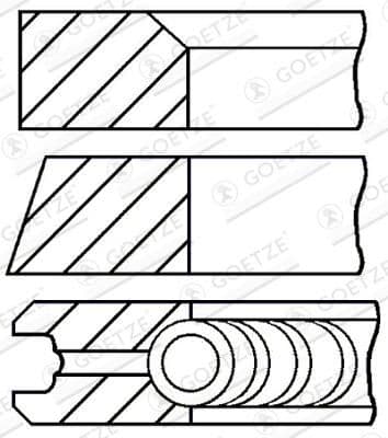 Set segmenti piston GOETZE ENGINE 08-101700-00
