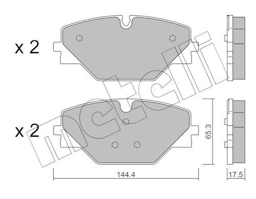 set placute frana,frana disc METELLI 22-1393-0