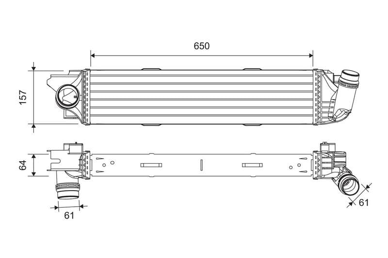 Intercooler, compresor VALEO 818299