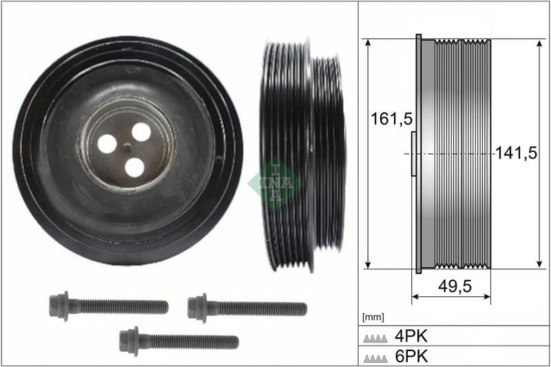 Fulie curea, arbore cotit Schaeffler INA 544 0166 20