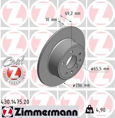 Disc frana ZIMMERMANN COAT Z 430.1475.20