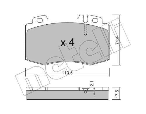 set placute frana,frana disc METELLI 22-0563-0
