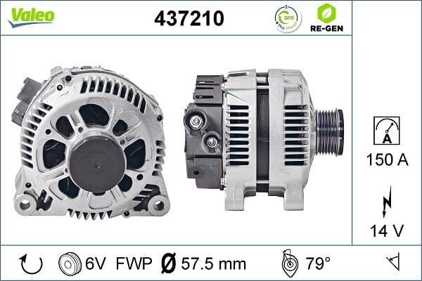 Generator / Alternator VALEO RE-GEN REMANUFACTURED 437210