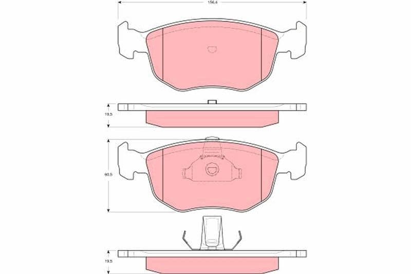 set placute frana,frana disc TRW GDB1618