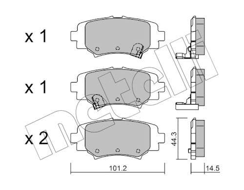 set placute frana,frana disc METELLI 22-0993-0