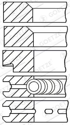 Set segmenti piston GOETZE ENGINE 08-315000-10