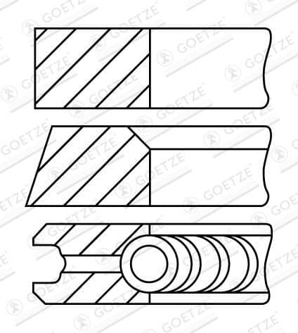 Set segmenti piston GOETZE ENGINE 08-183300-10