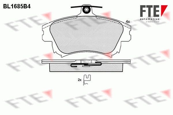 set placute frana,frana disc FTE 9010298