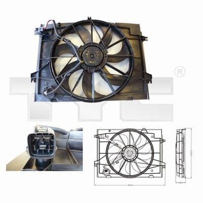 Ventilator, radiator TYC 817-0001