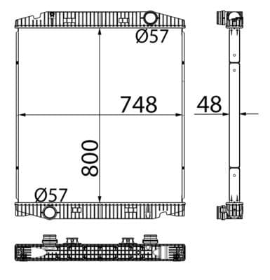 Radiator, racire motor MAHLE CR 719 001S