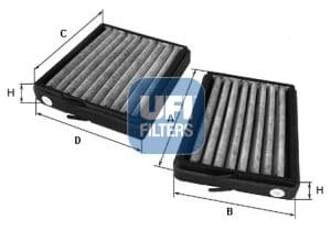 Filtru, aer habitaclu UFI 54.130.00