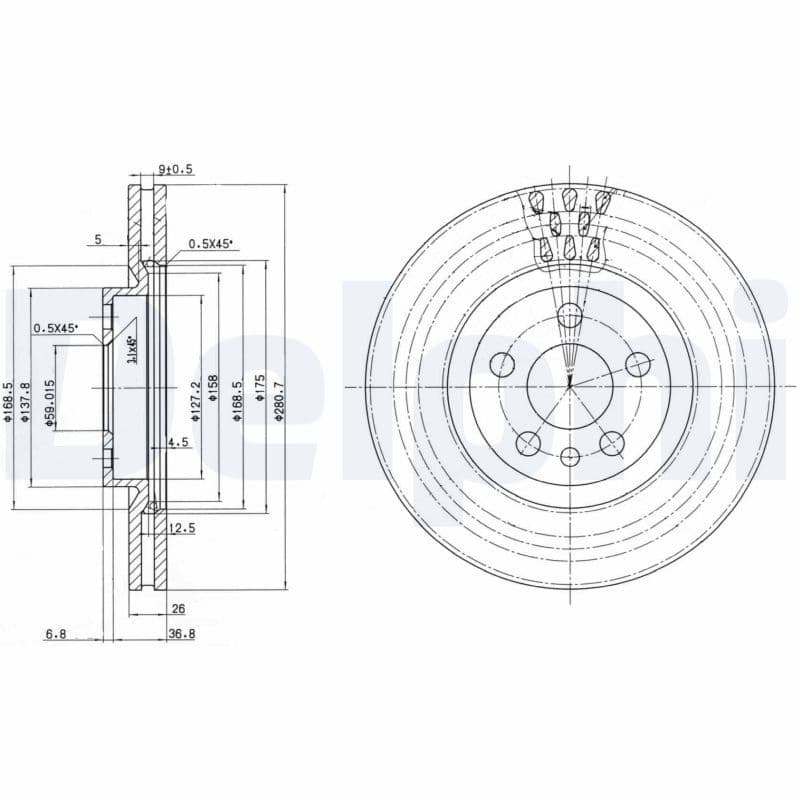 Disc frana DELPHI BG2844
