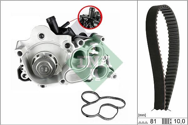 Set pompa apa + curea dintata Schaeffler INA 530 0743 30