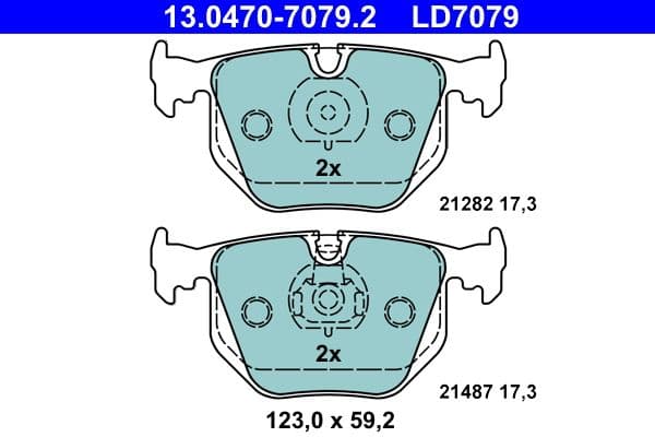 set placute frana,frana disc ATE Ceramic 13.0470-7079.2