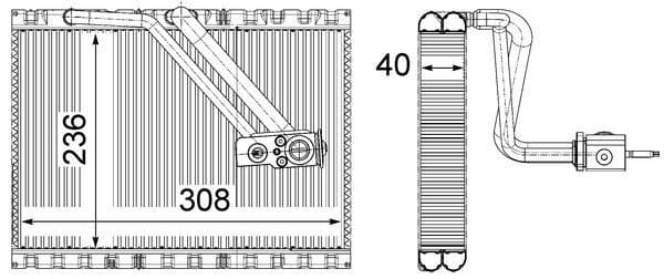 Evaporator, aer conditionat MAHLE BEHR *** PREMIUM LINE *** AE 128 000P