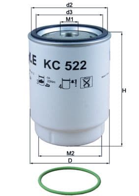 filtru combustibil MAHLE KC 522D