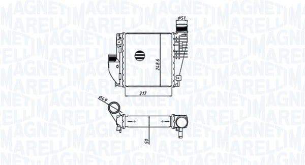 Intercooler, compresor MAGNETI MARELLI 351319205330