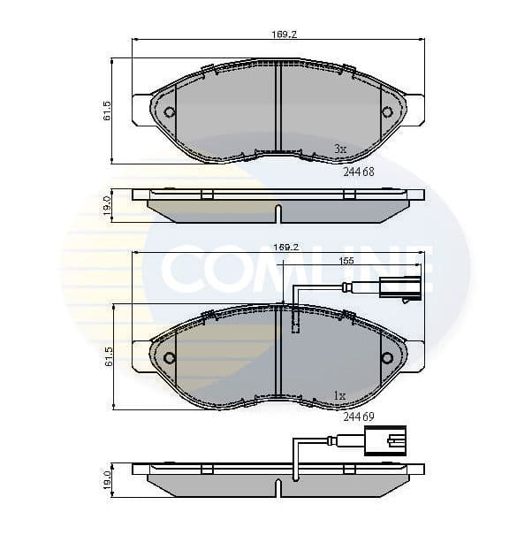 set placute frana,frana disc COMLINE CBP11589