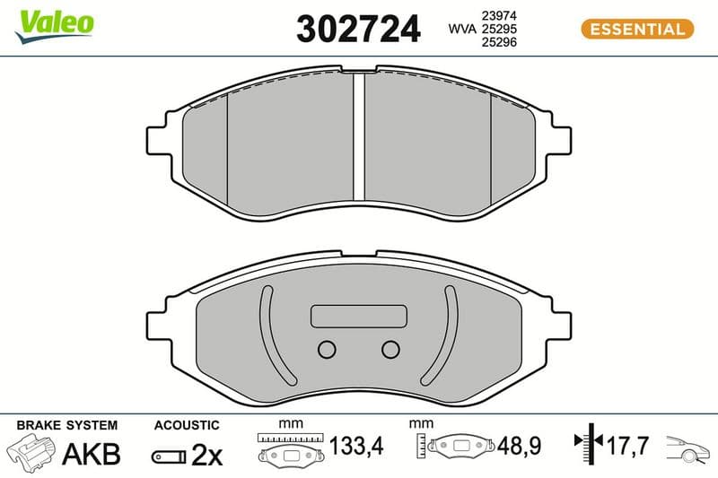 set placute frana,frana disc VALEO 302724