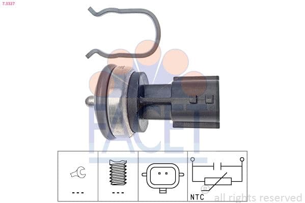 senzor,temperatura lichid de racire FACET Made in Italy - OE Equivalent 7.3337