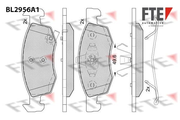 set placute frana,frana disc FTE 9011199