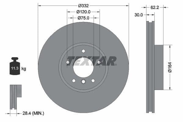 Disc frana TEXTAR PRO+ 92160805