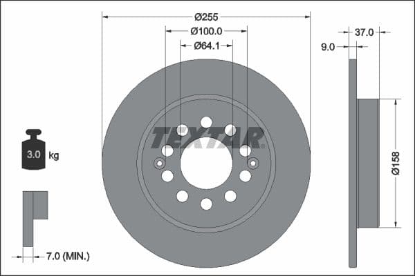 Disc frana TEXTAR PRO 92342703