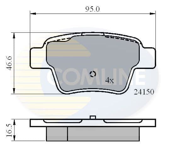 set placute frana,frana disc COMLINE CBP01658