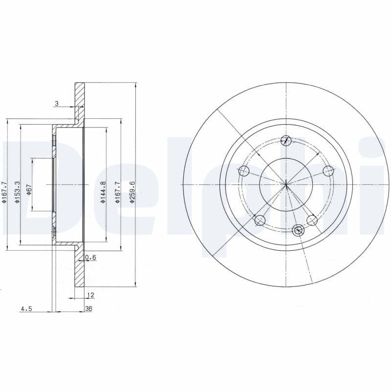 Disc frana DELPHI BG3394