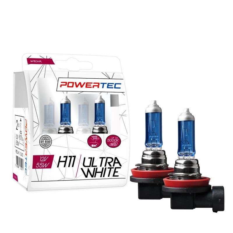 Bec, far faza lunga M-TECH Powertec Ultra White PTZUW11-DUO