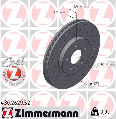Disc frana ZIMMERMANN SPORT Z 430.2629.52