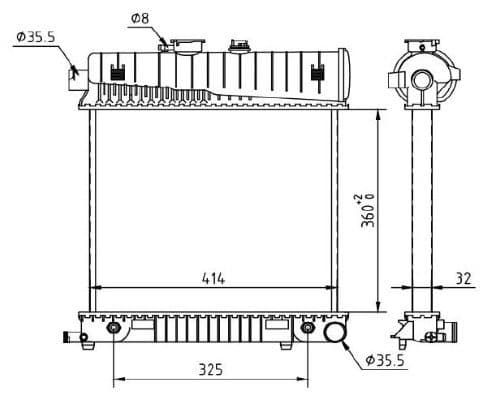 Radiator, racire motor MTR 13054890