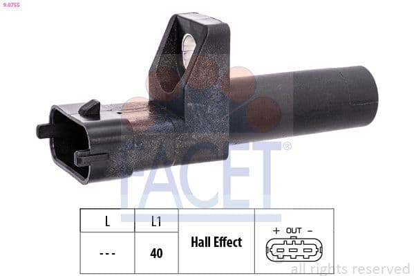 Senzor, turație motor FACET Made in Italy - OE Equivalent 9.0755