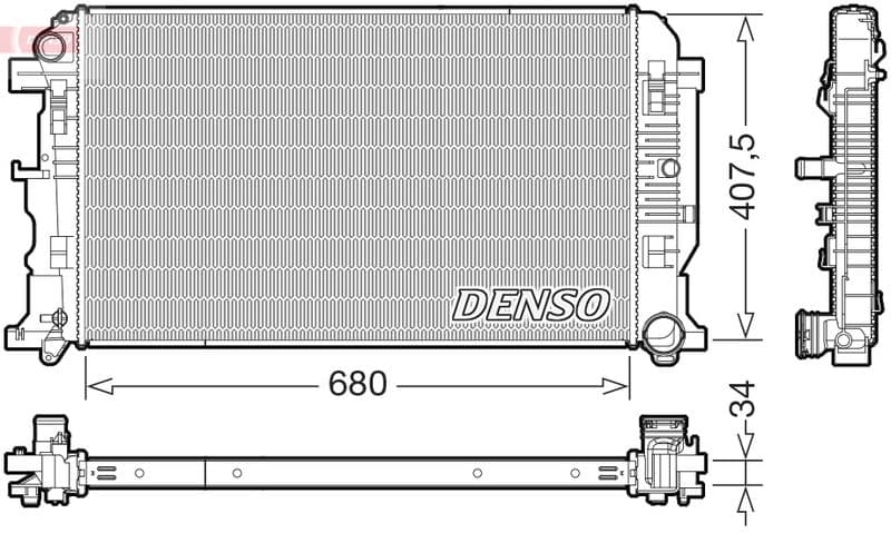Radiator, racire motor DENSO DRM32053