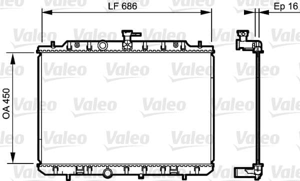 Radiator, racire motor VALEO 735205