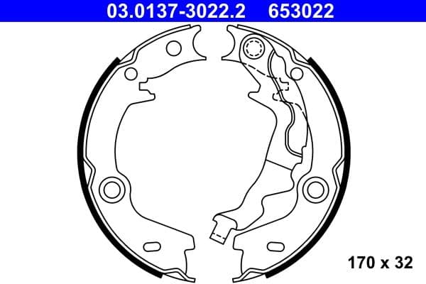Set saboti frana, frana de mana ATE 03.0137-3022.2