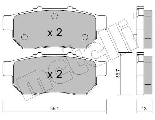 set placute frana,frana disc METELLI 22-0176-0
