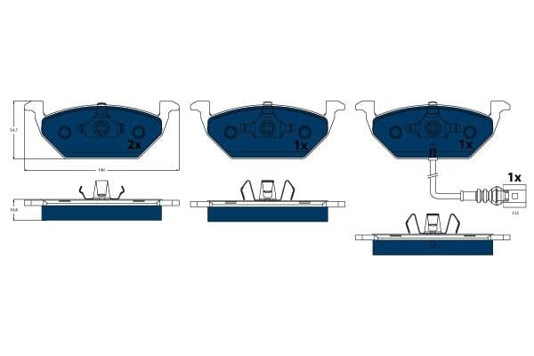 set placute frana,frana disc TRW ELECTRIC BLUE GDB1386BTE